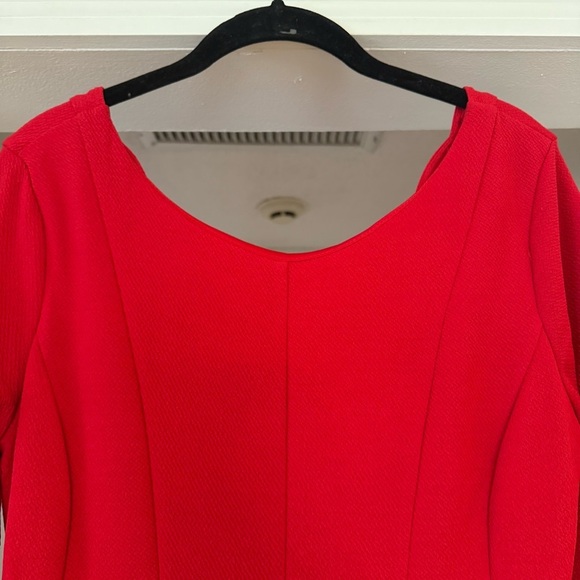 Anthro Sunday in Brooklyn Crosstown Dress 3/4" Sleeve Red Mini Dress M Classic - Picture 5 of 16